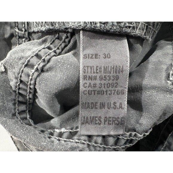 James Perse Canvas 5 Pocket Pants Mens Gray Button Fly Slim Straight Sz 30 USA - Picture 9 of 14